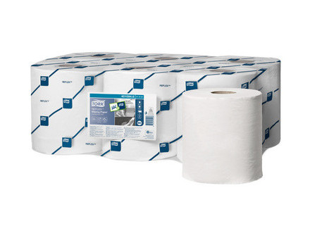 TORK Reflex Rouleau nettoyant multi-usage, 150,8 m, blanc