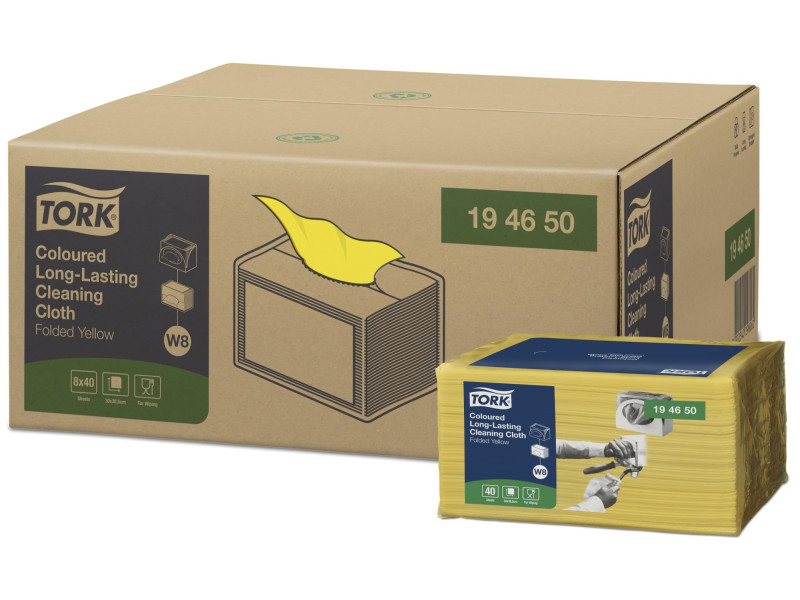 TORK Chiffon de nettoyage tout usage, 385 x 300 mm, jaune