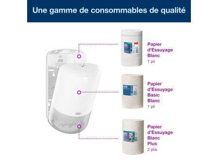 TORK Distributeur à dévidage central Mini ELEVATION, blanc