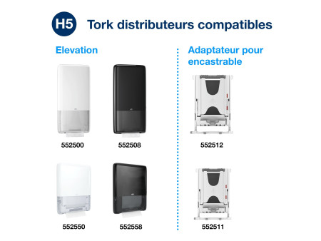 TORK PeakServe Essuie-mains continu, 201 x 225 mm, blanc