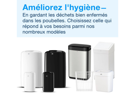 TORK Poubelle, plastique, 20 litres, blanc