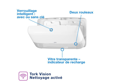 TORK Distributeur de papier toilette 2 rouleaux ELEVATION