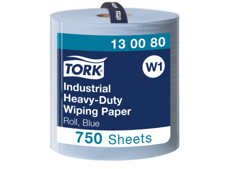 TORK Rouleau de papier nettoyant industriel, 119 m, bleu