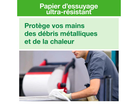 TORK Rouleau de papier nettoyant industriel, 119 m, bleu