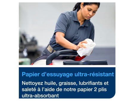 TORK Rouleau nettoyant multi-usage, 340m, extra épais, blanc