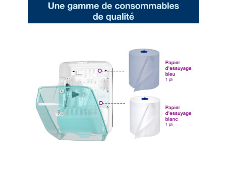 TORK Distributeur d'essuie-mains PERFORMANCE, turquoise