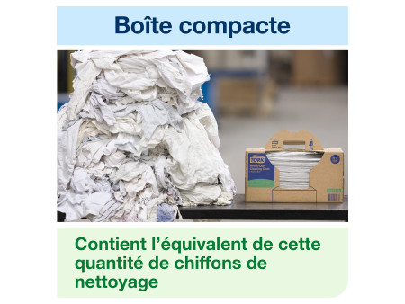 TORK Chiffon de nettoyage tout usage, 615 x 355 mm, blanc