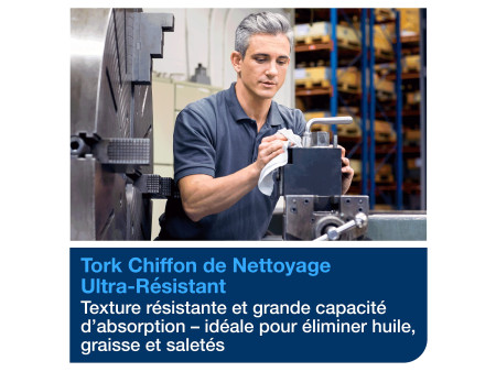 TORK Chiffon de nettoyage tout usage, 615 x 355 mm, blanc