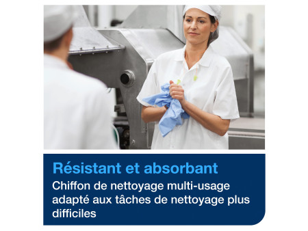 TORK Chiffon de nettoyage, 415 x 355 mm, extra épais, blanc