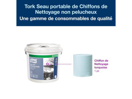 TORK Chiffon sec multi-usage, dans un seau distributeur