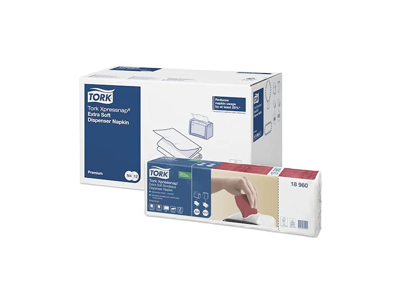 TORK Xpressnap Serviette, 213 x 165 mm, bordeaux