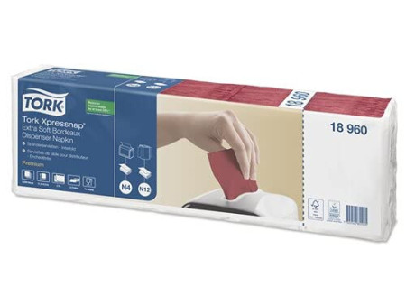 TORK Xpressnap Serviette, 213 x 165 mm, bordeaux