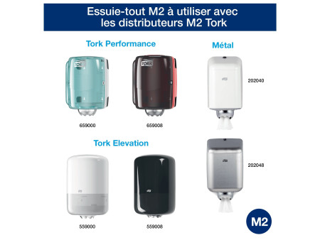TORK Rouleau nettoyant multi-usage, 1 couche, 300 m, blanc