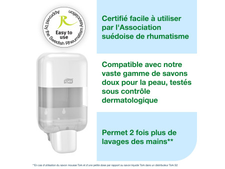TORK Mini-distributeur de savon ELEVATION, blanc