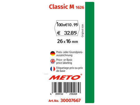 METO Étiqueteuse de prix Classic M 1626, 2 lignes