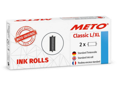 METO Rouleau d'encre pour étiqueteuse Classic L/XL, noir