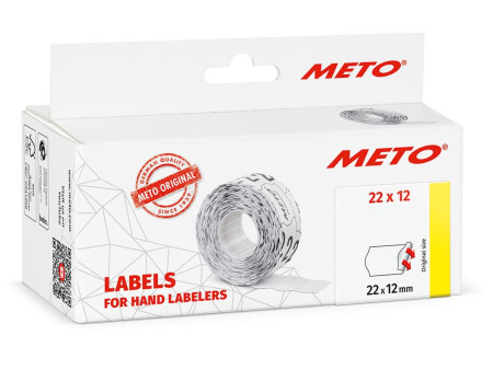 METO Étiquette pour étiqueteuse de prix 22 x 12 mm, blanc
