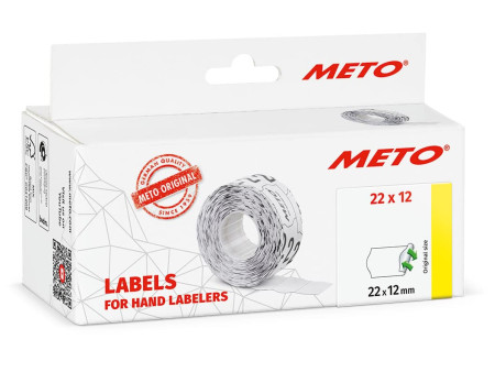 METO Étiquette pour étiqueteuse de prix 22 x 12 mm, blanc
