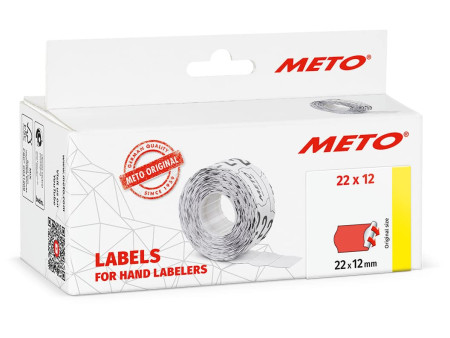 METO Étiquette pour étiqueteuse, 22 x 12 mm, rouge