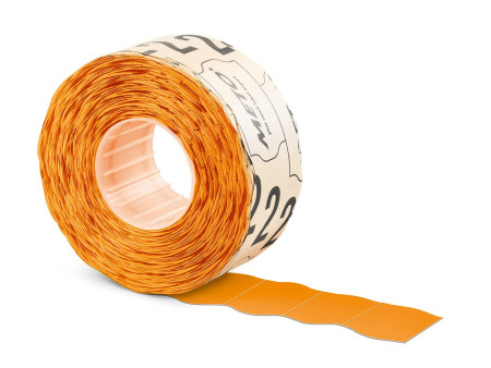 METO Étiquette pour étiqueteuse, 22 x 12 mm, orange