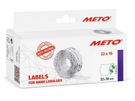 METO Étiquette pour étiqueteuse, 22 x 16 mm, blanc