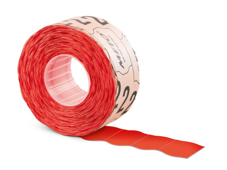 METO Étiquette pour étiqueteuse, 22 x 16 mm, rouge