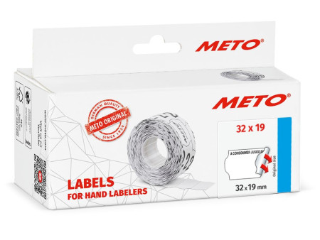 METO Étiquette pré-imprimée pour étiqueteuse, 32 x 19 mm
