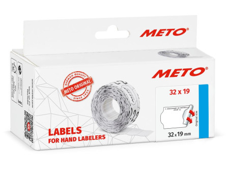 METO Étiquette pré-imprimée pour étiqueteuse, 32 x 19 mm