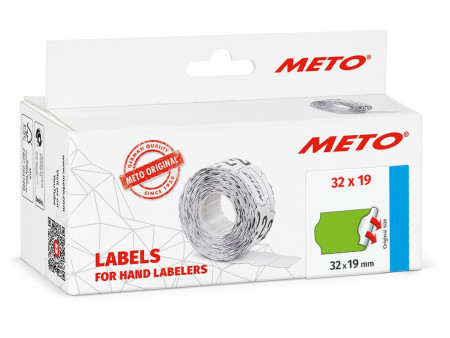 METO Étiquette pour étiqueteuse de prix, 32 x 19 mm, vert