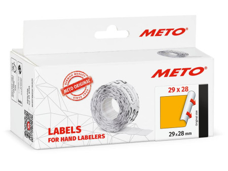 METO Étiquette pour étiqueteuse de prix, 29 x 28 mm, orange