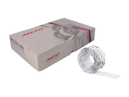 METO Étiquette pour étiqueteuse de prix, 26 x 16 mm, blanc