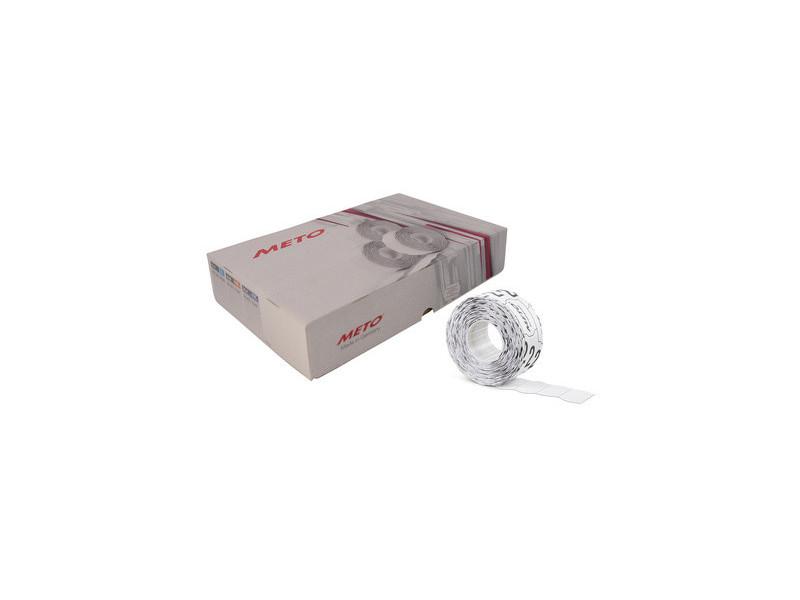 METO Étiquette pour étiqueteuse de prix, 32 x 19 mm, blanc