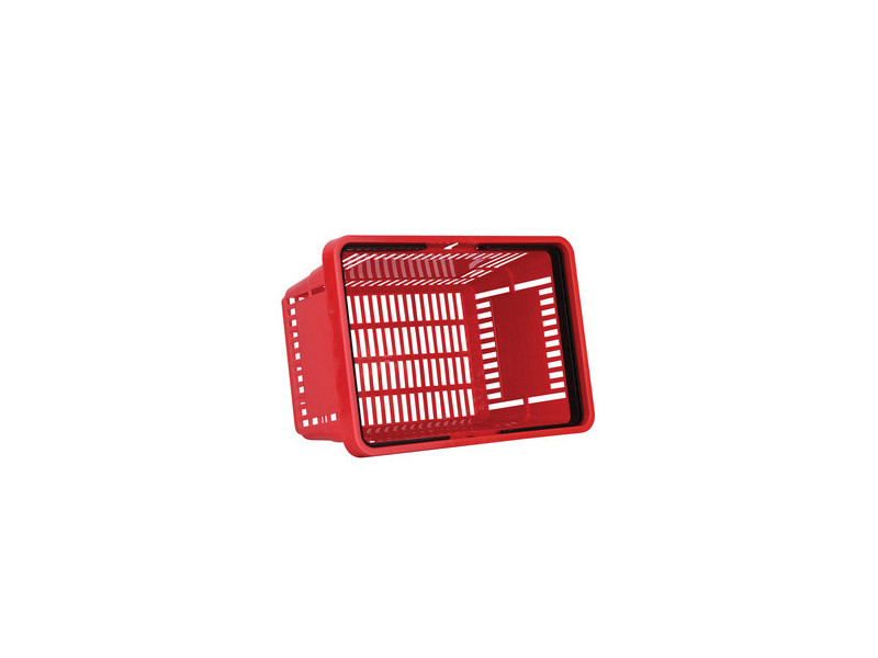 METO Panier à provisions avec poignées, 22 litres, rouge