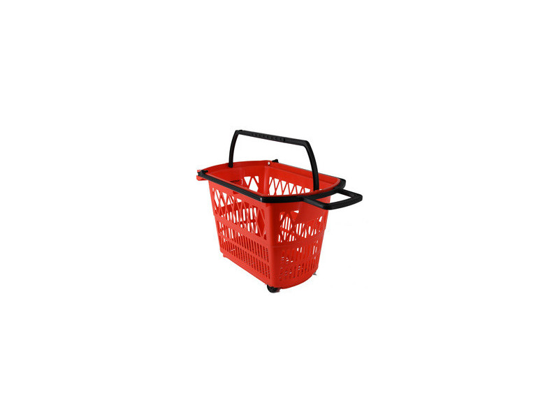 METO Panier à provisions avec poignées, 28 litres, rouge
