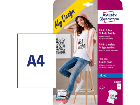 AVERY Zweckform My Design Film transfert pour T-Shirt, A4