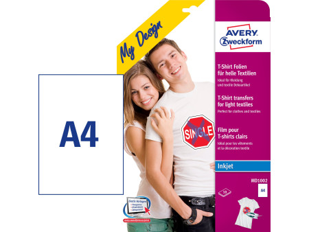 AVERY Zweckform My Design Film transfert pour T-Shirt, A4