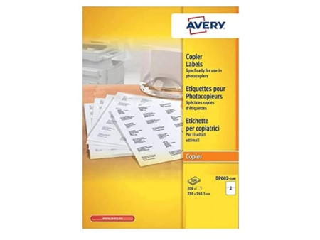 AVERY Etiquette pour photocopieur, 210 x 148,5 mm, blanc