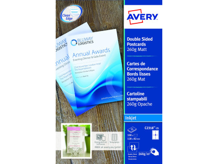 AVERY Cartes de correspondance, 128 x 82 mm