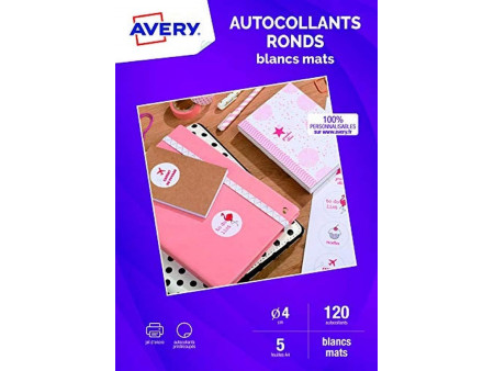 AVERY Sticker adhésif, A4, transparent