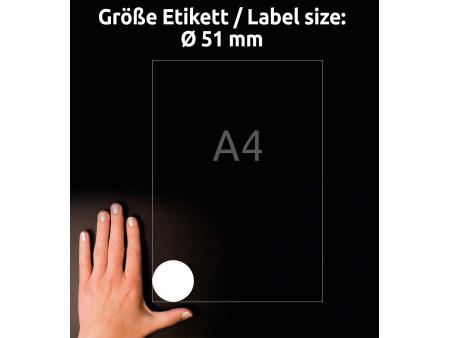 AVERY Zweckform Etiquette d'identification, diamètre: 51 mm