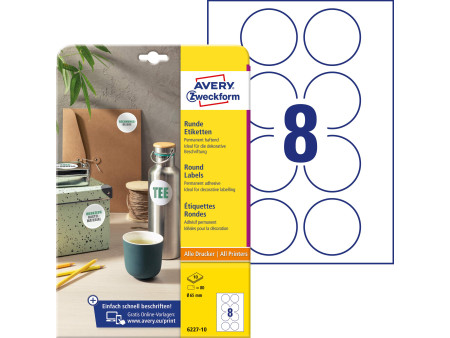 AVERY Zweckform Etiquette d'identification, diamètre: 65 mm