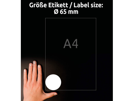 AVERY Zweckform Etiquette d'identification, diamètre: 65 mm