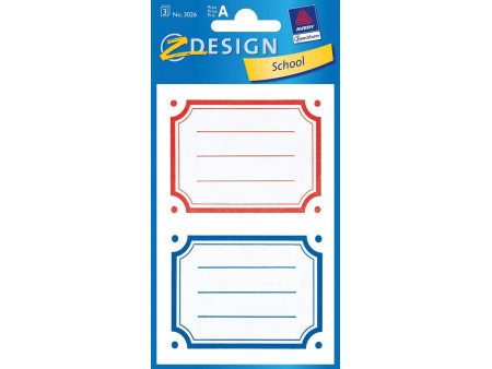 ZDesign SCHOOL Etiquettes livres 'bordures', couleur