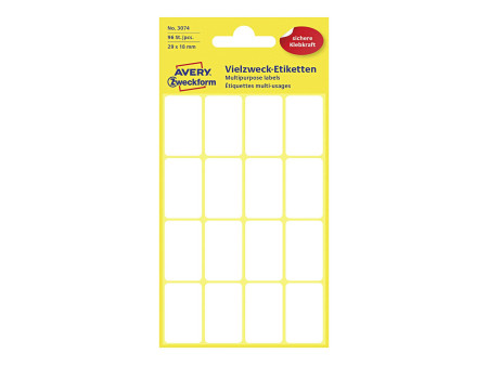 AVERY Zweckform Etiquette multi-usage, 29 x 18 mm, blanc