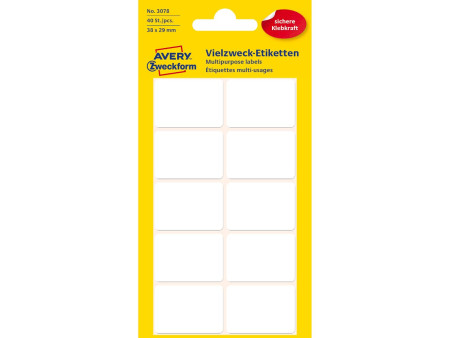 AVERY Zweckform Etiquette multi-usage, 38 x 29 mm, blanc