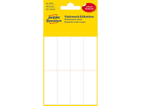 AVERY Zweckform Etiquette multi-usage, 50 x 19 mm, blanc