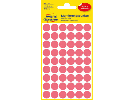 AVERY Zweckform Pastille de couleur, diamètre 12 mm