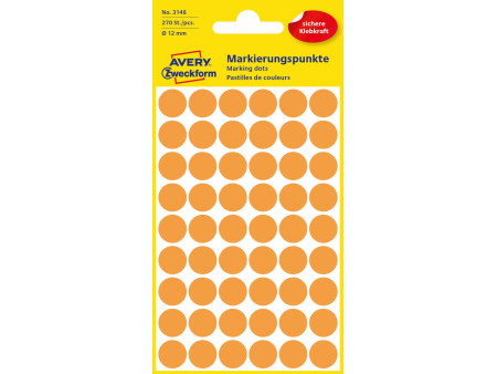 AVERY Zweckform Pastille de couleur, diamètre 12 mm