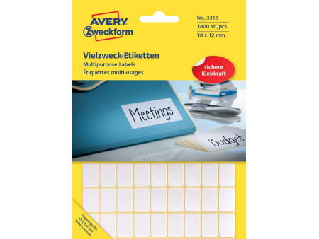 AVERY Zweckform Etiquette multi-usage, 18 x 12 mm, blanc