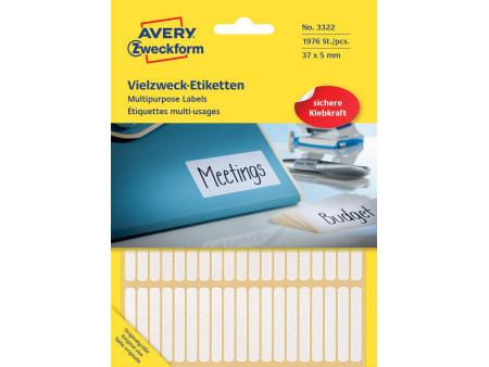 AVERY Zweckform Etiquette multi-usage, 37 x 5 mm, blanc